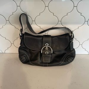 COACH - Black Leather Shoulder Bag